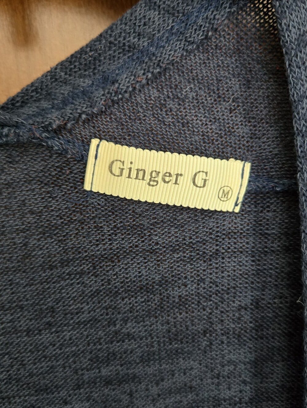 Ginger G Navy Open Drape Cardigan with Pockets - Picture 4 of 5